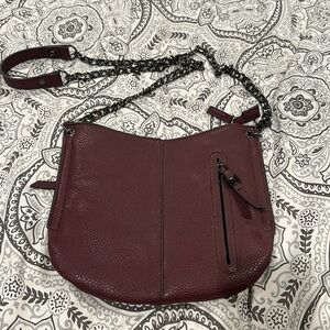 Maroon cross body bag